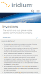 Mobile Screenshot of investor.iridium.com