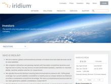 Tablet Screenshot of investor.iridium.com
